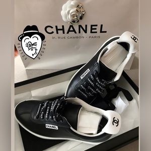 Chanel Black and White Sneakers